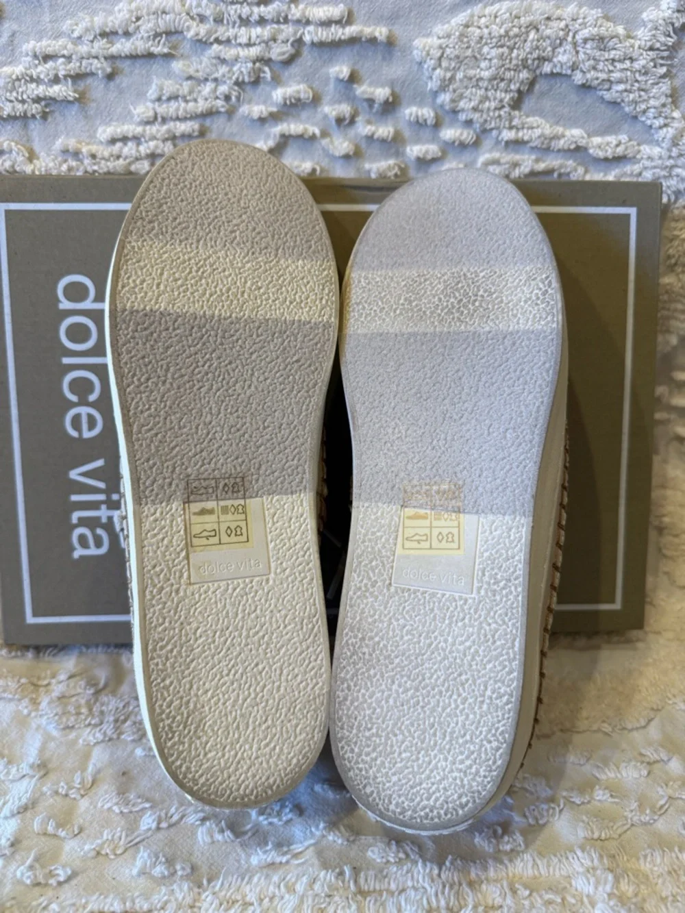 Dolce Vita Brown & Cream Woven Low-Top Sneakers #643